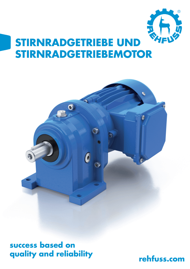 Stirnradgetriebe und Stirnradgetriebemotoren SR Produktflyer